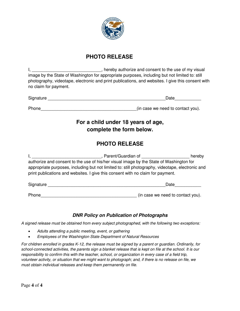 Arbor Day Accomplishment Report and Reimbursement Request - Washington, Page 4