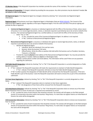 Articles of Amendment - Washington Nonprofit Corporation - Washington, Page 2