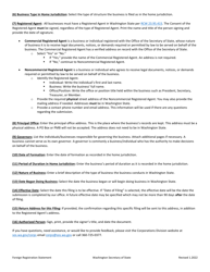 Profit Foreign Registration Statement - Washington, Page 2