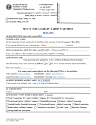 Profit Foreign Registration Statement - Washington, Page 3