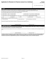 Form RCMP GRC5614 Application for Renewal of a Firearms Licence for an Individual - Canada, Page 6