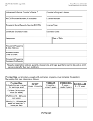 Form CS-274W Request for Enrollment of Child With Provider - New York City, Page 2