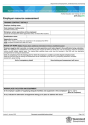 Form ATF-013(APP) Employer Resource Assessment - Apprentice/S - Queensland, Australia, Page 2