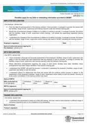 Form ATF-013(TEE) Employer Resource Assessment - Trainee/S - Queensland, Australia, Page 5