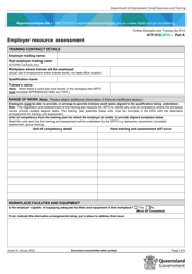 Form ATF-013(SPA) Employer Resource Assessment - Swimming Pool and Spa - Queensland, Australia, Page 2