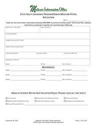 Document preview: State Health Insurance Program/Senior Medicare Patrol Application - Alaska