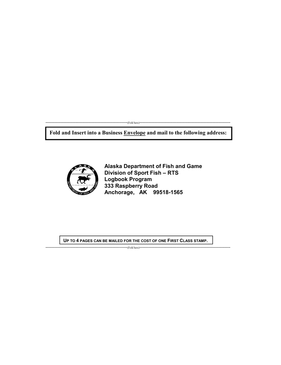 Saltwater Charter Logbook and Vessel Registration - Alaska, Page 13