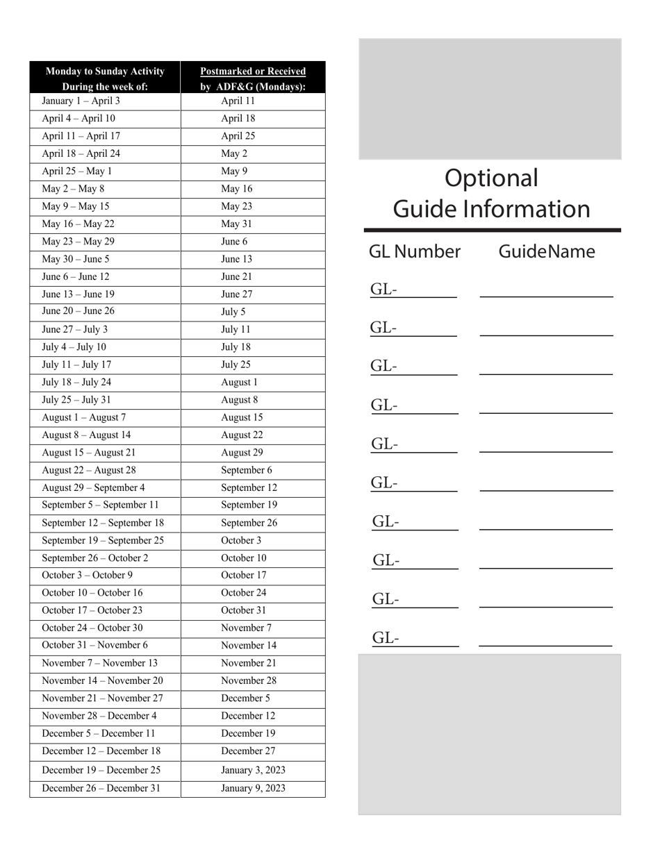 Saltwater Charter Logbook and Vessel Registration - Alaska, Page 2