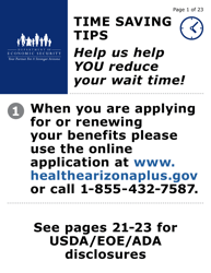 Form FAA-1513A-XLP Time Saving Tips (Extra Large Print) - Arizona