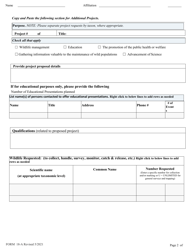 Form 18-A Scientific Collecting License Application - Arizona, Page 2