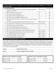 Form DAAS-101 Client Registration Form (Short Form) - North Carolina, Page 2