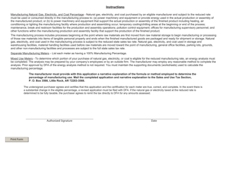 Form ET-185 ARC Manufacturing Utility Reduced Rate Application and Recertification - Arkansas, Page 2