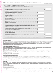 Instructions for Form ET-1 Arkansas Excise Tax Return - Arkansas, Page 5