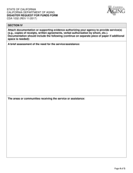 Form CDA1032 Disaster Request for Funds Form - California, Page 4