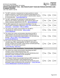 Form CDA7004 Center Assessment Tool - Multidisciplinary Team and Person-Centered Care Planning Process - California, Page 2
