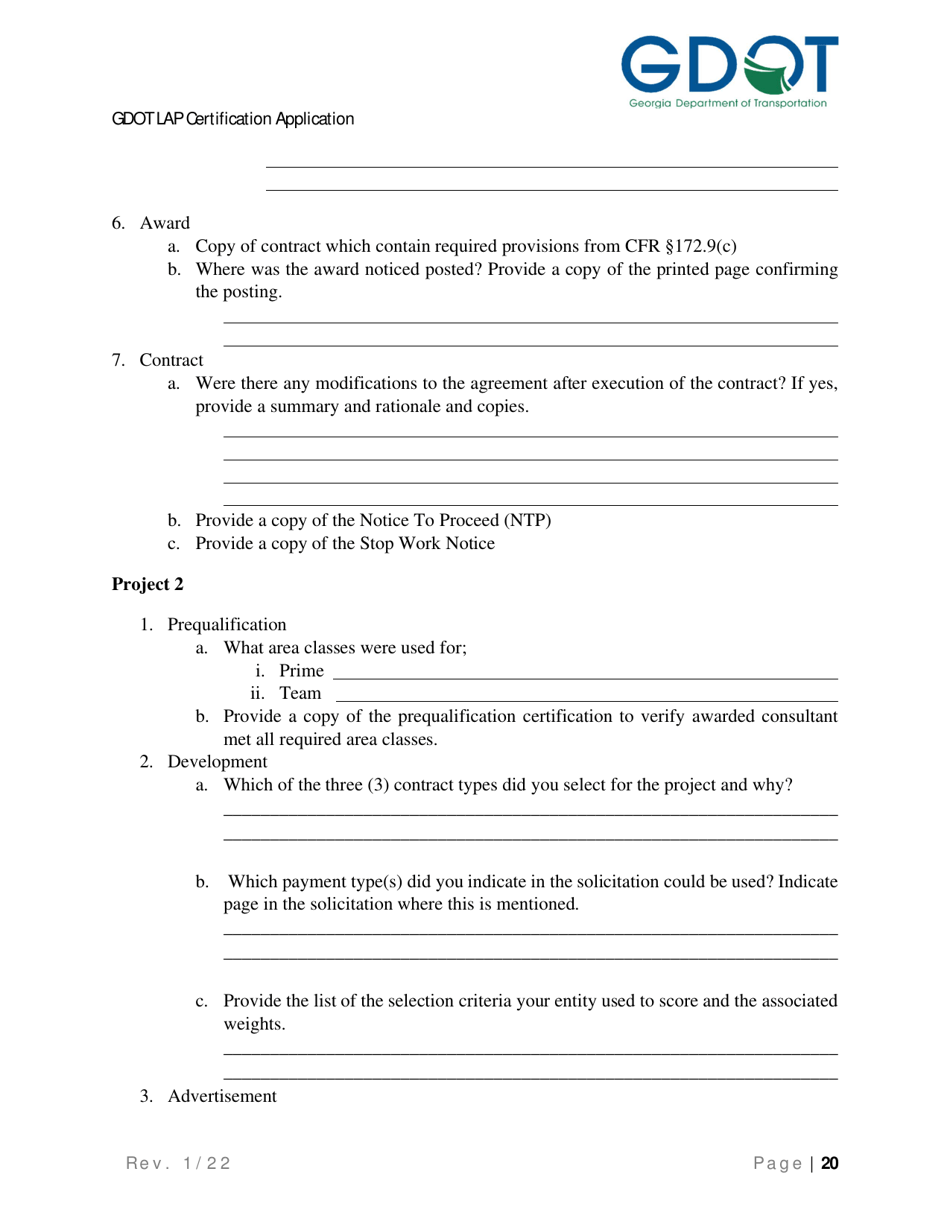 Local Administered Projects Certification Application - Georgia (United States), Page 26