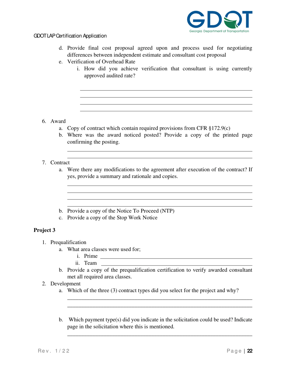 Local Administered Projects Certification Application - Georgia (United States), Page 28
