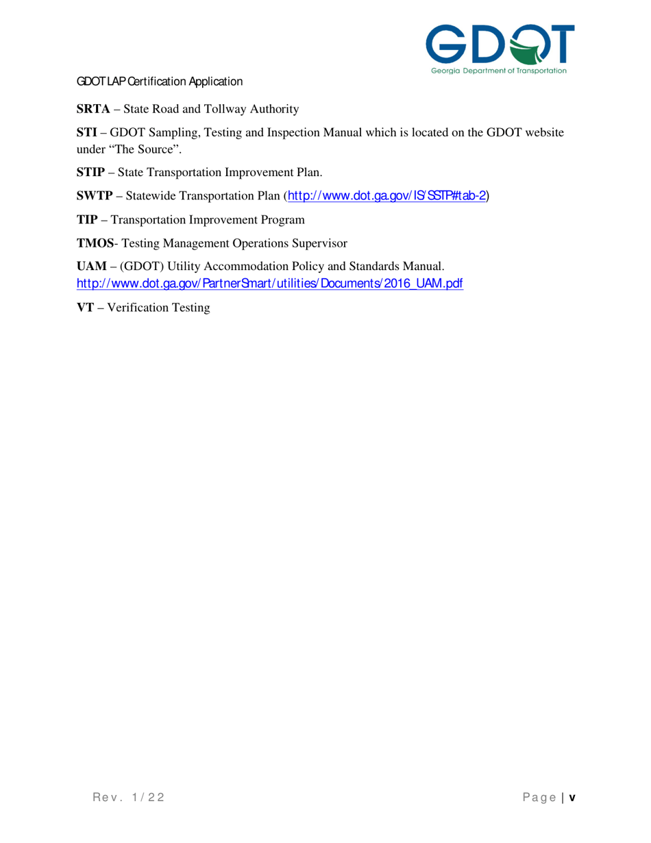 Local Administered Projects Certification Application - Georgia (United States), Page 6