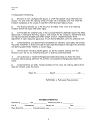 Form 113 Notice of Diversion as an Alternative to Instream Stockwater Use - Idaho, Page 3