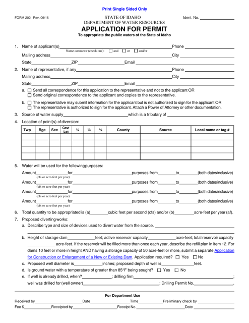Form 202  Printable Pdf