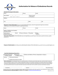 Form IL-402-1305 &quot;Authorization for Release of Ombudsman Records&quot; - Illinois