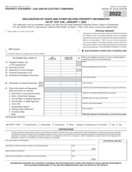 Form BOE-517-GE Property Statement - Gas and/or Electric Companies - California