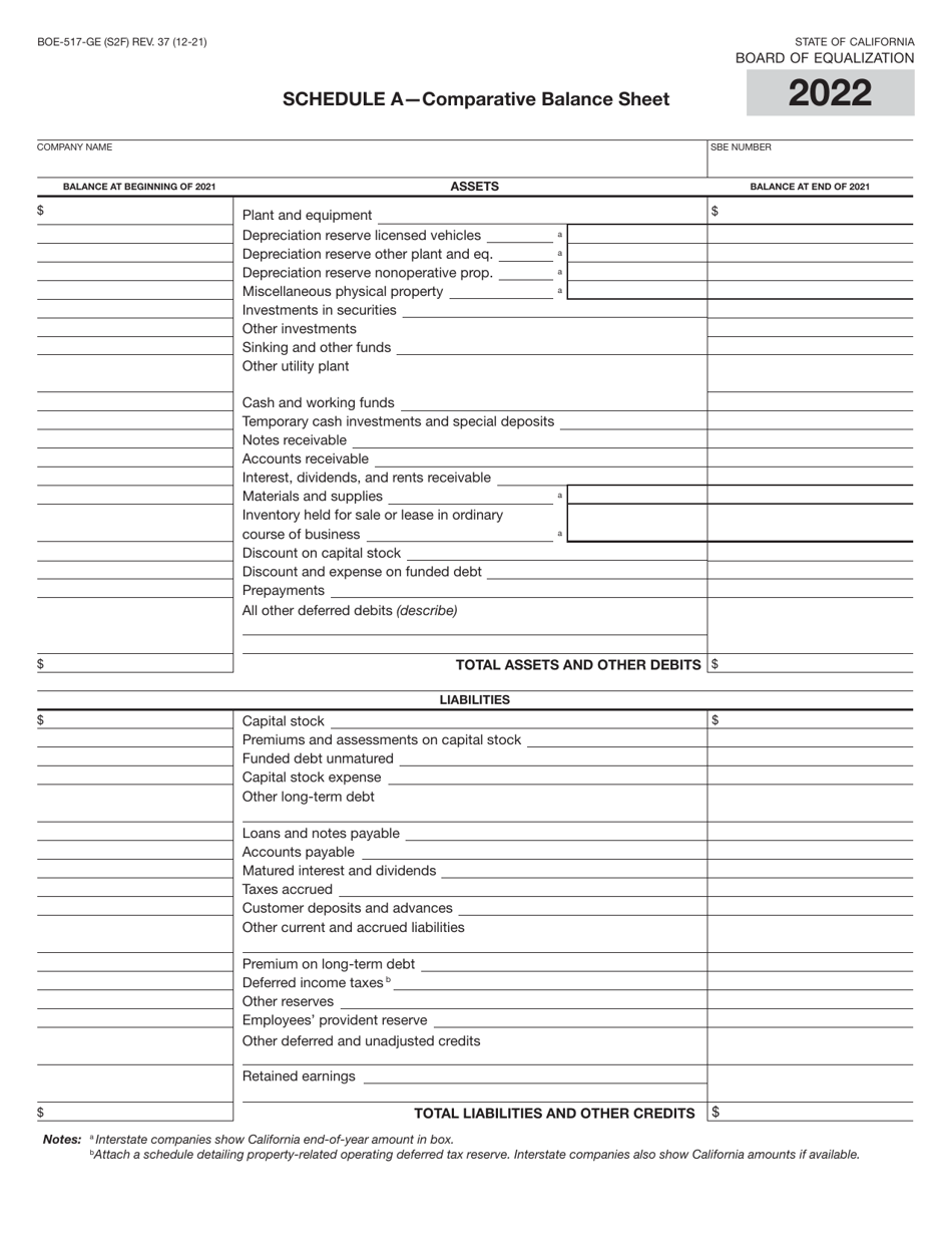 Form BOE-517-GE Property Statement - Gas and / or Electric Companies - California, Page 3