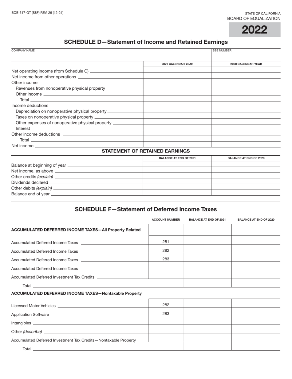 Form BOE-517-GT Property Statement - Gas Transmission Companies - California, Page 15