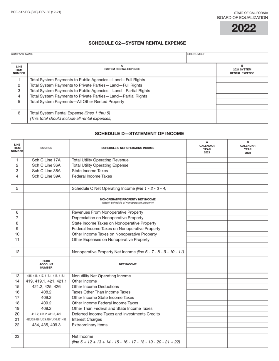 Form BOE-517-PG Property Statement - Intercounty Pipelines - Natural Gas Pipelines - California, Page 14