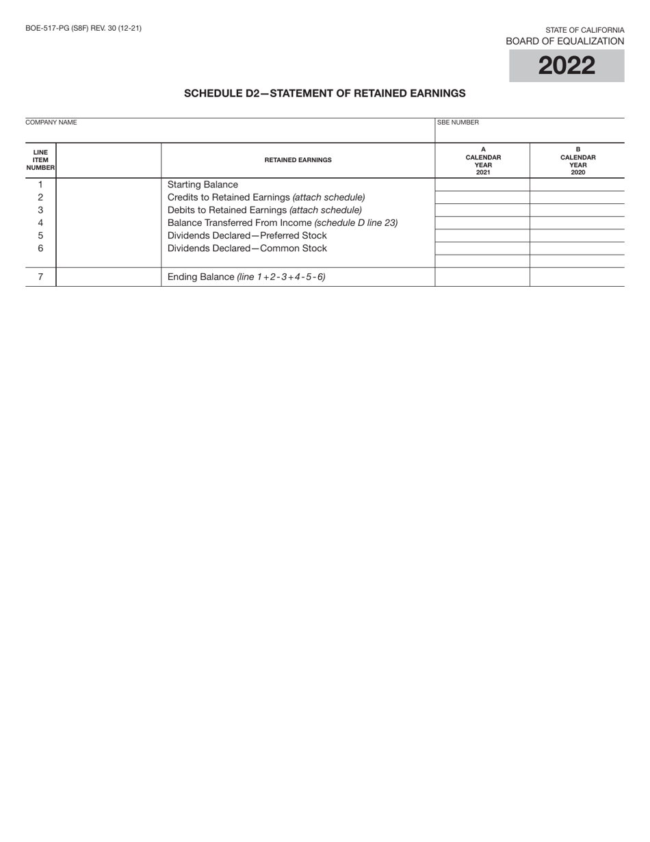 Form BOE-517-PG Property Statement - Intercounty Pipelines - Natural Gas Pipelines - California, Page 15