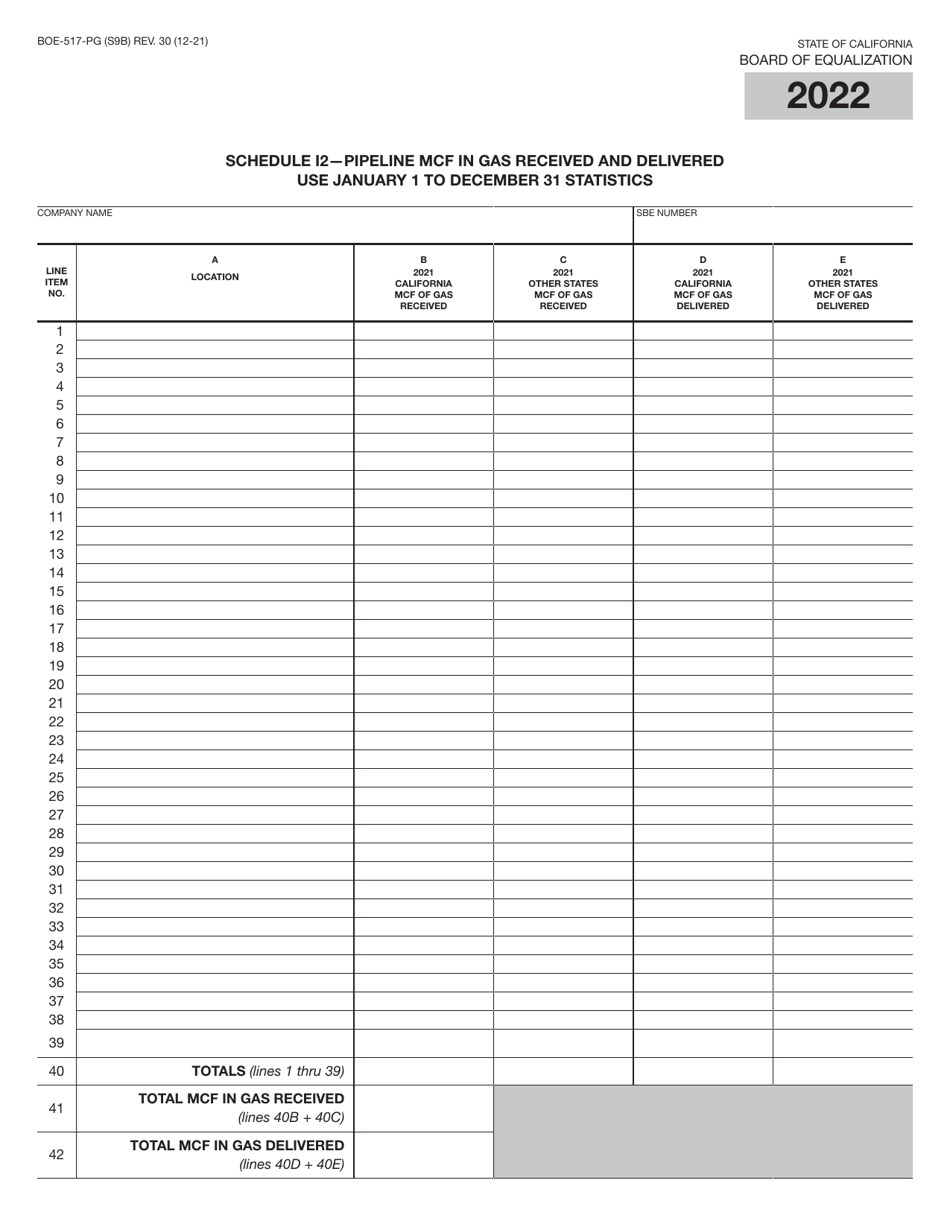 Form BOE-517-PG Property Statement - Intercounty Pipelines - Natural Gas Pipelines - California, Page 18