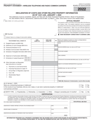 Form BOE-517-WT Property Statement - Wireless Telephone and Radio Common Carriers - California