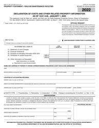 Form BOE-517-RF Property Statement - Railcar Maintenance Facilities - California