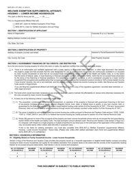 Document preview: Form BOE-267-L Welfare Exemption Supplemental Affidavit, Housing - Lower Income Households - Sample - California