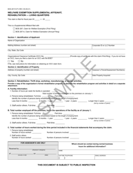 Document preview: Form BOE-267-R Welfare Exemption Supplemental Affidavit, Rehabilitation - Living Quarters - Sample - California