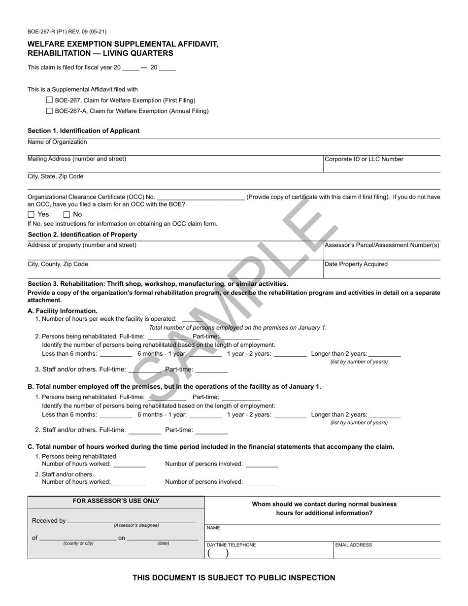 Form BOE-267-R - Fill Out, Sign Online and Download Printable PDF ...