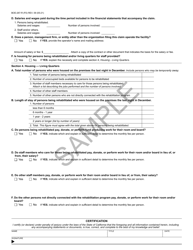 Form BOE-267-R Welfare Exemption Supplemental Affidavit, Rehabilitation - Living Quarters - Sample - California, Page 2