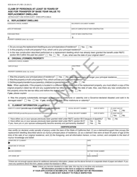 Document preview: Form BOE-60-AH Claim of Person(s) at Least 55 Years of Age for Transfer of Base Year Value to Replacement Dwelling - Sample - California