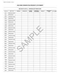 Form BOE-571-W Wind Generation Property Statement - Sample - California, Page 8