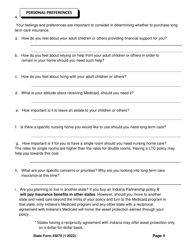 State Form 45870 Self-assessment Guide for Long Term Care Insurance - Indiana, Page 6