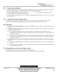 Formulario DV-130 Orden De Restriccion Despues De Audiencia (Orden De Proteccion) - California (Spanish), Page 6