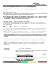Formulario DV-130 Orden De Restriccion Despues De Audiencia (Orden De Proteccion) - California (Spanish), Page 8