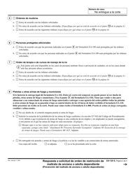 Formulario EA-120 Respuesta a Solicitud De Orden De Restriccion De Maltrato De Anciano O Adulto Dependiente - California (Spanish), Page 2
