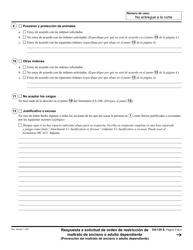 Formulario EA-120 Respuesta a Solicitud De Orden De Restriccion De Maltrato De Anciano O Adulto Dependiente - California (Spanish), Page 3