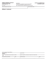 Form JD-JM-176 Juvenile Arrest Warrant Application - Connecticut, Page 2