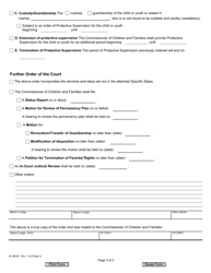 Form JD-JM-65 Adjudicatory/Dispositional Orders - Connecticut, Page 2
