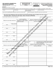 Document preview: Form JD-FM-164PT Affidavit Concerning Children - Connecticut (Portuguese)