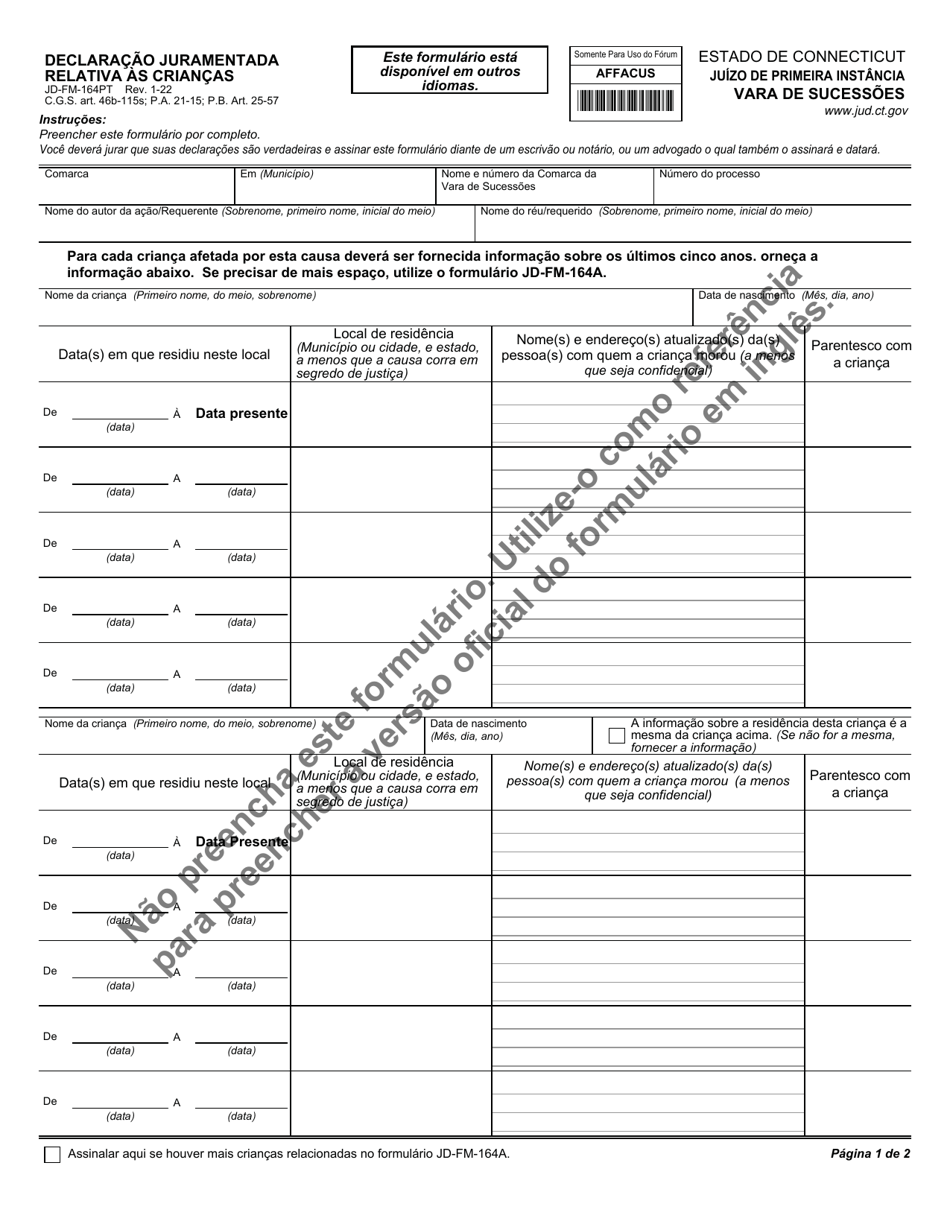 Form JDFM164PT Fill Out, Sign Online and Download Printable PDF