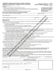 Document preview: Form JD-FM-97PT Application, Orders and Disposition - Family Violence Education Program - Connecticut (Portuguese)