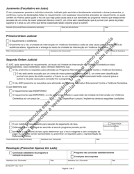 Form JD-FM-97PT Application, Orders and Disposition - Family Violence Education Program - Connecticut (Portuguese), Page 2